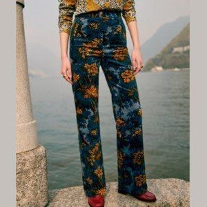 Sézane x Inoui Editions Martin Trousers in Fontainebleau Blue Size 42/US 10